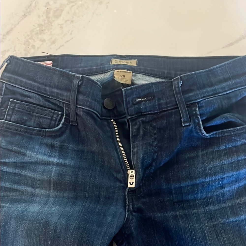 Women's Dark Blue True Religion Jeans